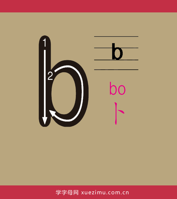 拼音b的写法